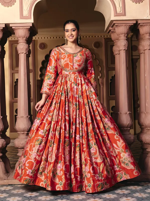 Orange_Georgette_Vatican_Print_Embroidered_Anarkali_Gown_For_Women