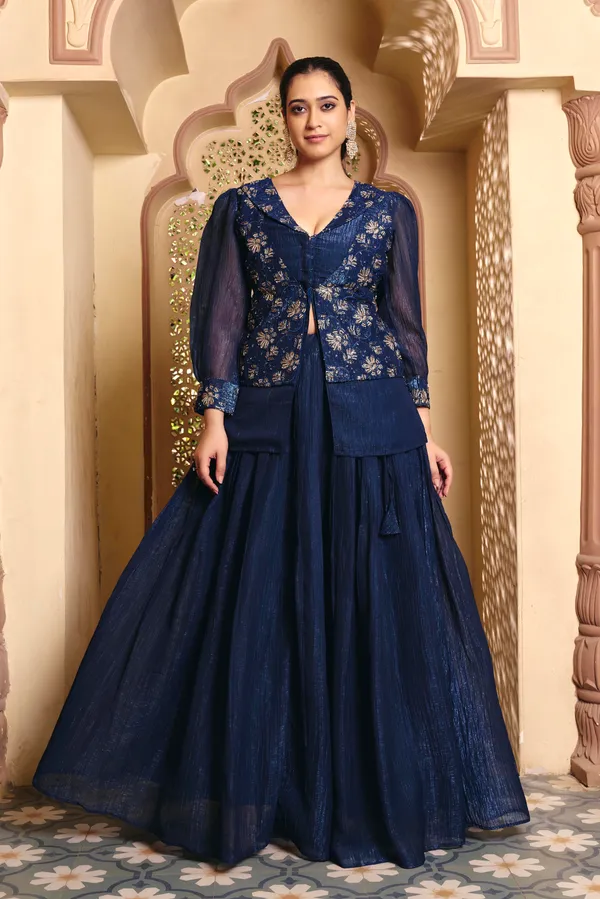 Royal_Blue_Rayon_Vichitra_Embroidered_Choli_Skirt_Set_For_Women