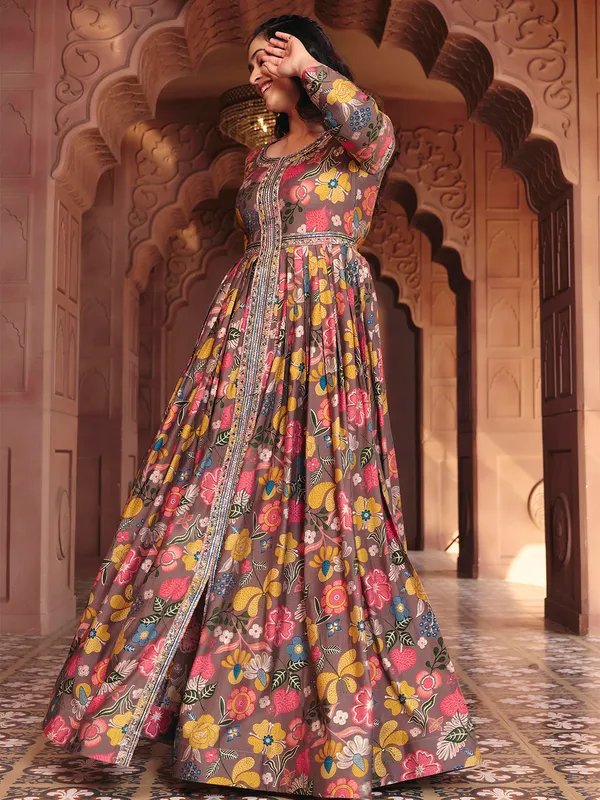 Coffee_Georgette_Flared_Anarkali_Embroidered_Gown_For_Women