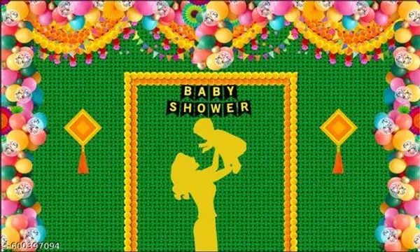 Traditional_Baby_Shower_Decoration_|_Green_Theme_|_Mom_&_Baby_Silhouette