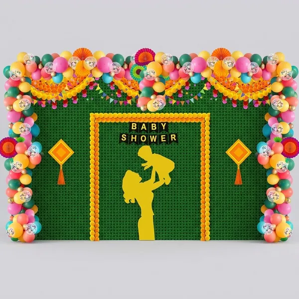 Traditional_Baby_Shower_Decoration_|_Green_Theme_|_Mom_&_Baby_Silhouette
