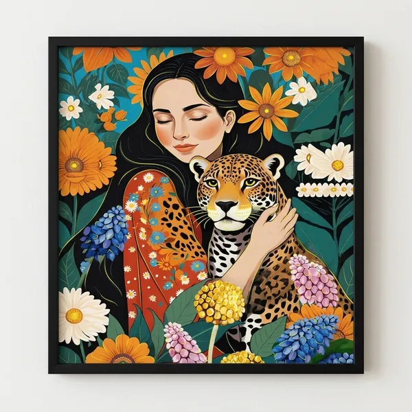 Premium_5-8_Ft_Washable_Fabric_Wall_Poster_|_Floral_Woman_&_Leopard_Art_Print