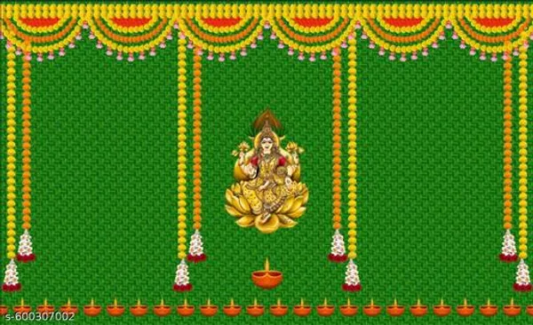 Mahalaxmi_Pooja_Backdrop_5X7_Ft_Artificial_Flower_Decoration_With_Goddess