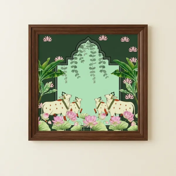 Traditional_Indian_Cow_&_Lotus_Theme_Backdrop_5X8Ft