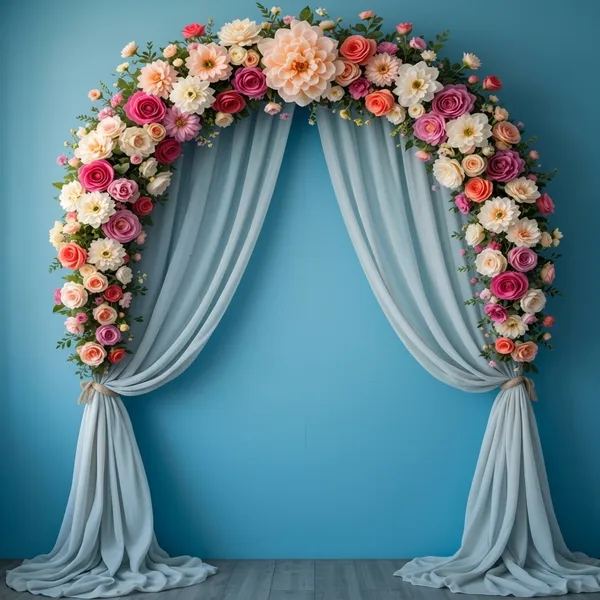 Elegant_Floral_Arch_Curtain_Backdrop