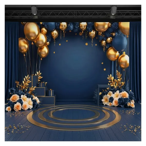 Premium_Dark_Blue_Luxe_Backdrop_With_Gold_Navy_Balloons,_Elegant_Floral