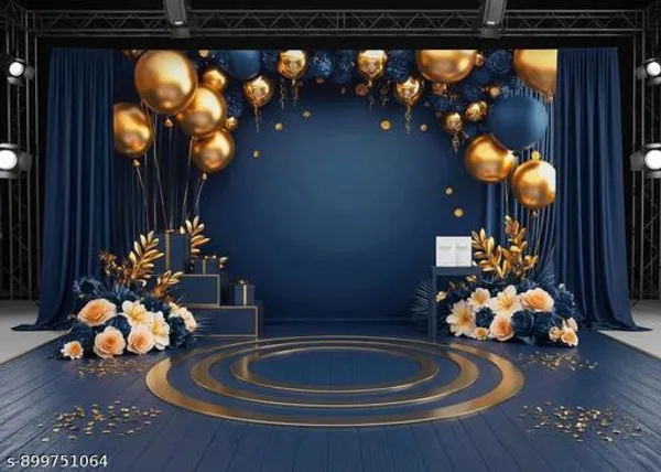 Premium_Dark_Blue_Luxe_Backdrop_With_Gold_Navy_Balloons,_Elegant_Floral