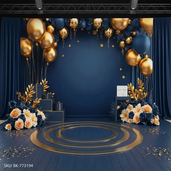 Premium_Dark_Blue_Luxe_Backdrop_With_Gold_Navy_Balloons,_Elegant_Floral