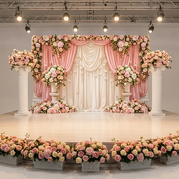 Exquisite_Royal_Peach_And_Cream_Floral_Arch_Decoration_Backdrop_Cloth_-_Size_5X8