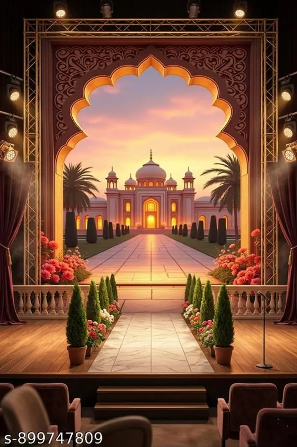 Premium_Ornate_Archway_Backdrop_Framing_Grand_White_Domed_Palace_Mosque_At