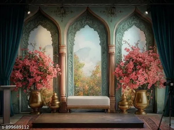 Premium_Opulent_Palace_Interior_Backdrop_With_Arched_Teal_Windows,_Classical