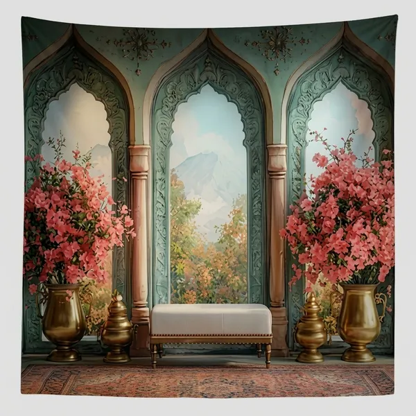 Premium_Opulent_Palace_Interior_Backdrop_With_Arched_Teal_Windows,_Classical