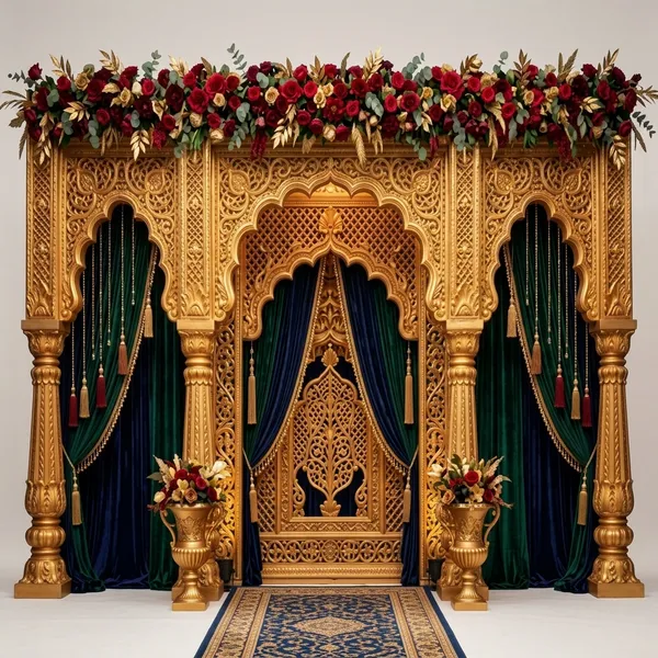 Premium_Royal_Golden_Carved_Arch_Backdrop_Cloth_5X8Ft