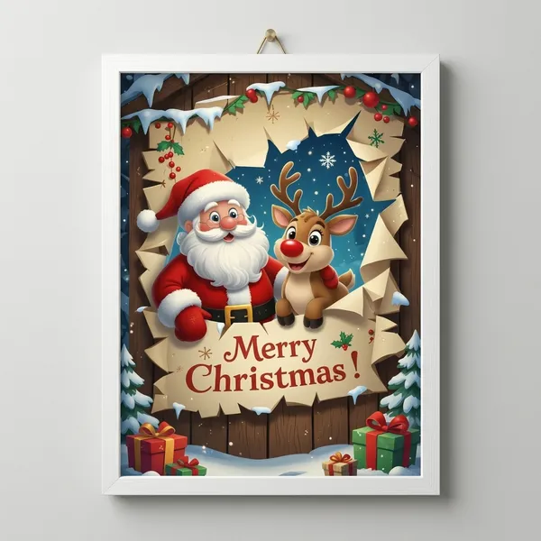 Cute_Santa_&_Reindeer_Merry_Christmas_Backdrop_8X5Ft_|_Premium_Blend_Cloth