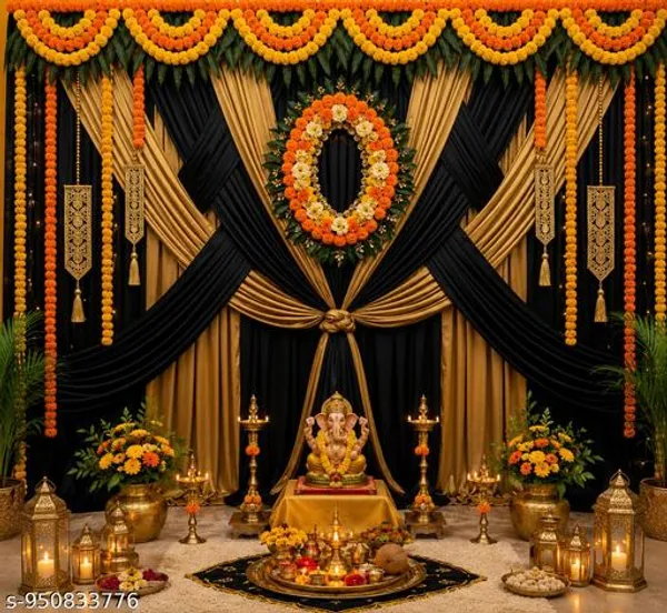 Ganesha_Pooja_Backdrop_Curtain_For_Wedding_Decoration,_Lakshmi_Pooja,_Birthday