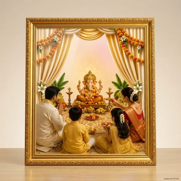 Ganesha_Pooja_Backdrop_Curtain_For_Wedding_Decoration,_Lakshmi_Pooja,_Birthday