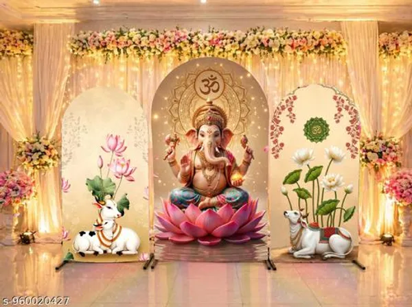 Ganesha_Pooja_Backdrop_Curtain_For_Wedding_Decoration,_Lakshmi_Pooja,_Birthday