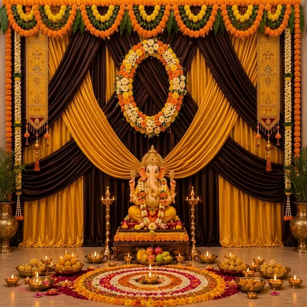 Ganesha_Pooja_Backdrop_Curtain_For_Wedding_Decoration,_Lakshmi_Pooja,_Birthday