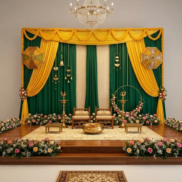 Premium_Green_Yellow_Traditional_Haldi_Backdrop_Cloth_5X8Ft