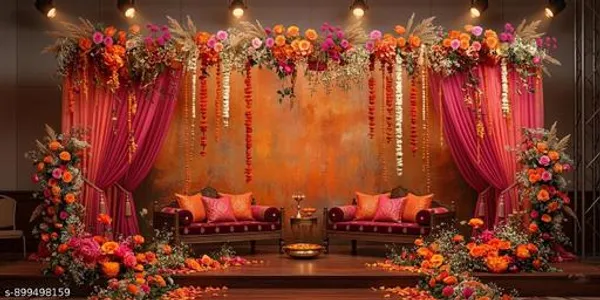 Premium_Pink_Orange_Floral_Hanging_Garlands_Backdrop_Cloth_5X8Ft
