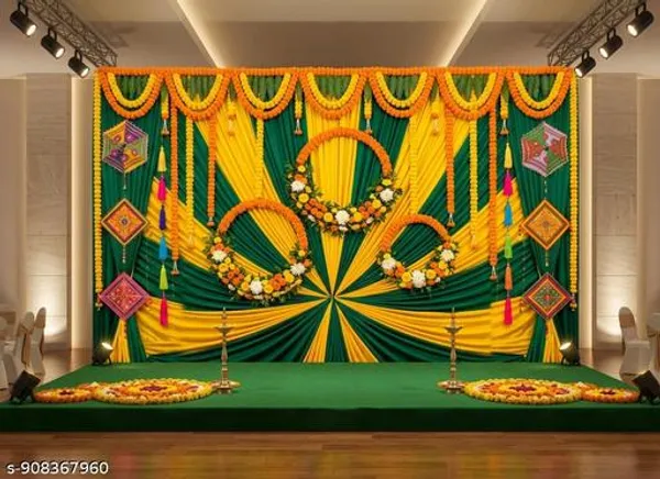 Premium_Green_Yellow_Starburst_Floral_Backdrop_Cloth_5X8Ft