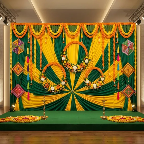 Premium_Green_Yellow_Starburst_Floral_Backdrop_Cloth_5X8Ft