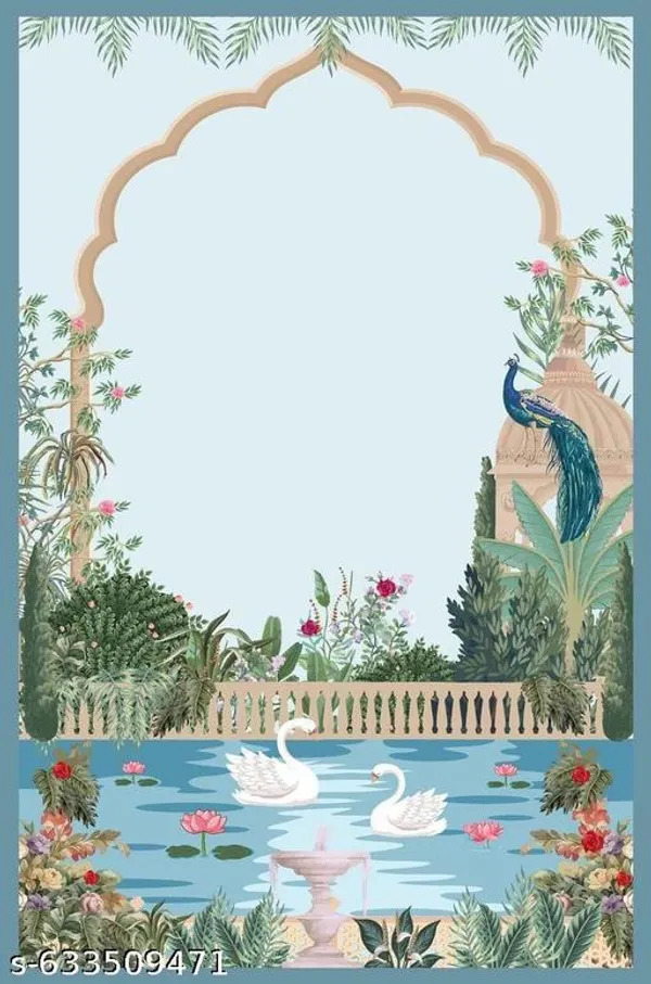 Premium_Floral_Garden_Backdrop_5X8_Ft_Peacock,_Swans_&_Water_Fountain_Theme