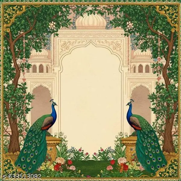 Royal_Twin_Peacock_Mughal_Arch_Backdrop_5X8_Ft_Premium_Blend_Fabric