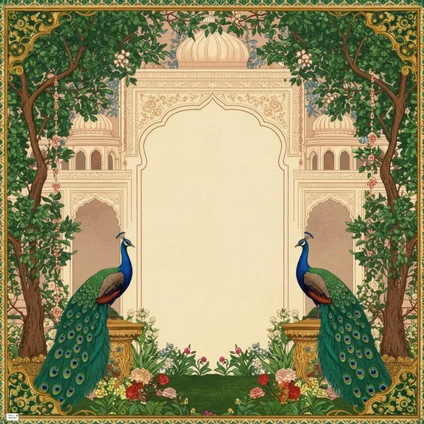 Royal_Twin_Peacock_Mughal_Arch_Backdrop_5X8_Ft_Premium_Blend_Fabric