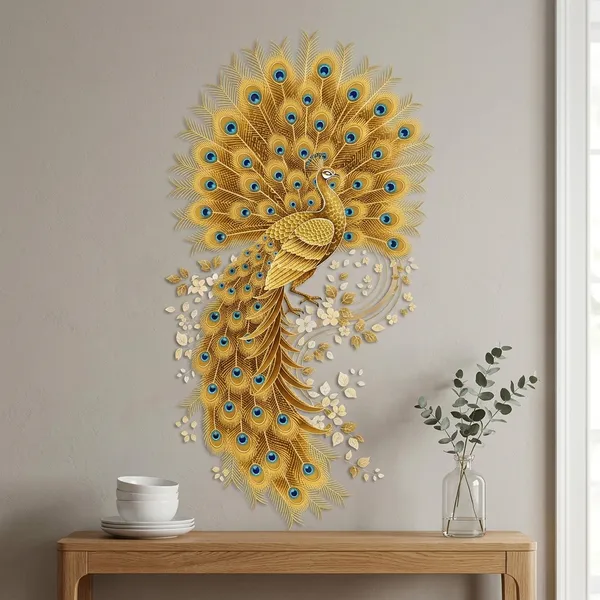 Golden_Peacock_Wall_Art