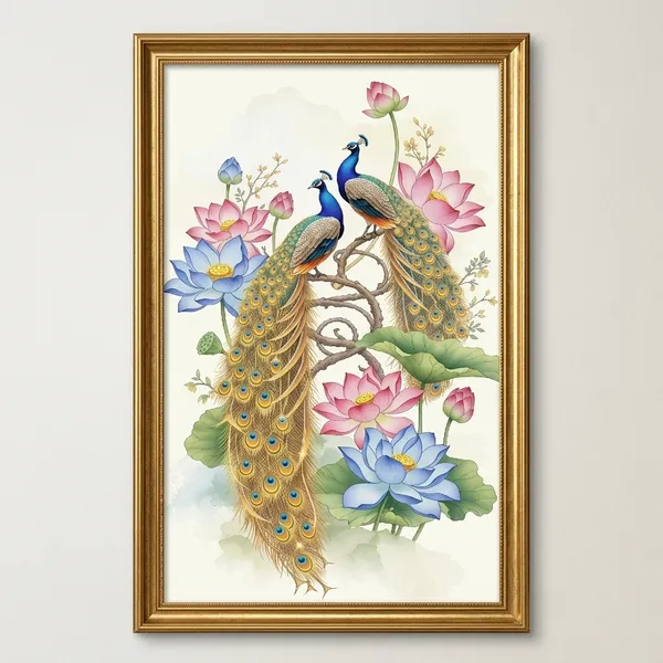 Elegant_Peacock_Lotus_Backdrop_|_8X5_Ft_Washable_Decorative_Cloth