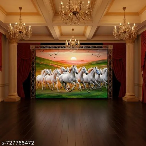 Running_White_Horses_Nature_Scenic_Premium_Decorative_Backdrop_5X8_Ft