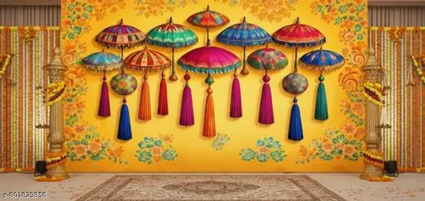 Vibrant_Rajasthani_Umbrella_&_Tassel_Ethnic_Decoration_Backdrop_Cloth_-_Size_5X8