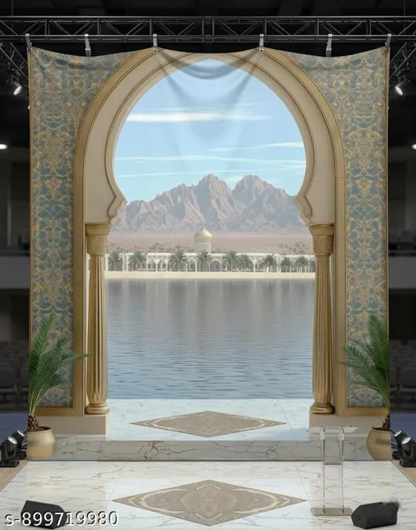 Premium_Ornate_Archway_Backdrop_Opening_To_Golden_Dome_Palace_By_Tranquil_Water