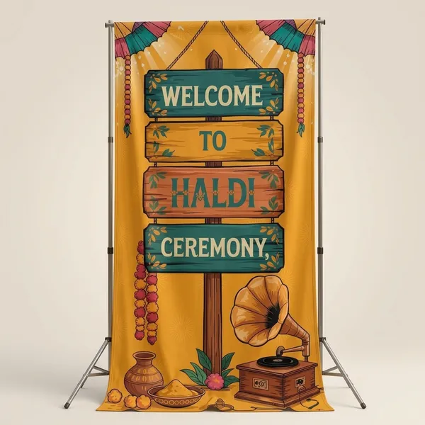 Festive_Wooden_Welcome_To_Haldi_Ceremony_Backdrop_With_Colorful_Planks_Sign