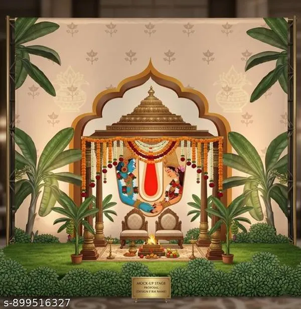 Premium_Lakshmi_Narayan_Temple_Arch_Backdrop_Cloth_5X8Ft