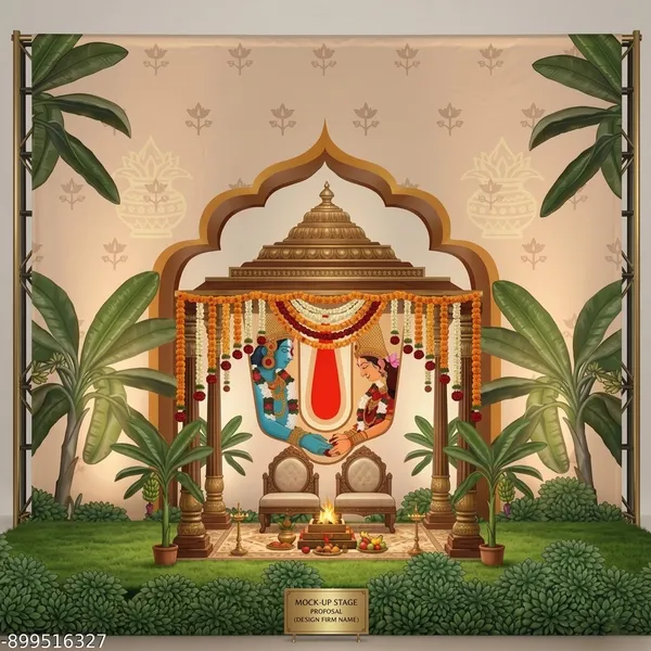 Premium_Lakshmi_Narayan_Temple_Arch_Backdrop_Cloth_5X8Ft