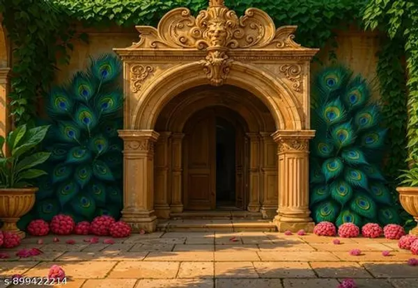 Royal_Peacock_Feather_Garden_Arch_Printed_Backdrop_Cloth_5X8_Ft_Premium_Blend