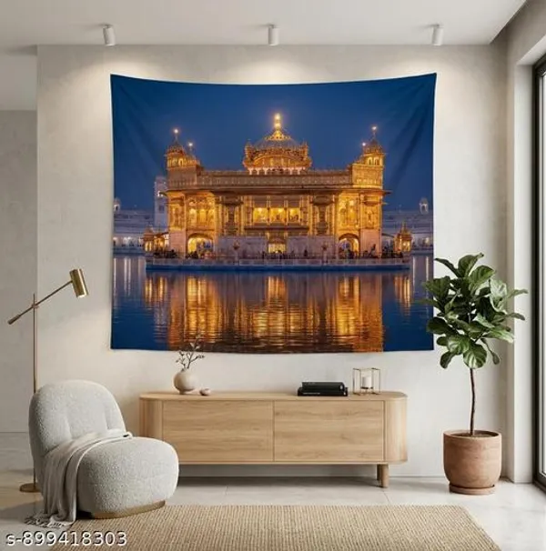 Golden_Temple_Night_View_Printed_Backdrop_Cloth_5X8_Ft_Premium_Blend_Fabric