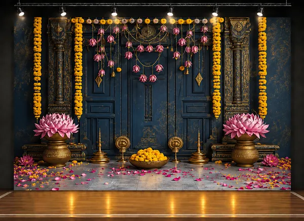 Premium_Blue_Gold_Lotus_Floral_Temple_Door_Backdrop_5x8_Ft