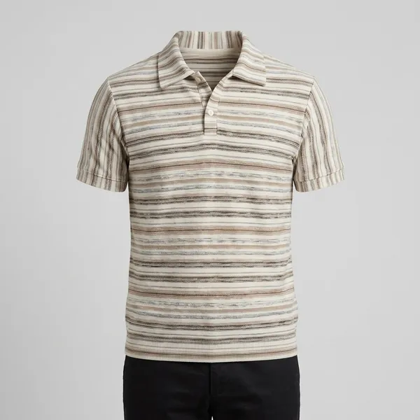 Mens_Blend_Cotton_Beige_&_Brown_Grey_Melange_Stripe_Printed_Polo_T_Shirt_For
