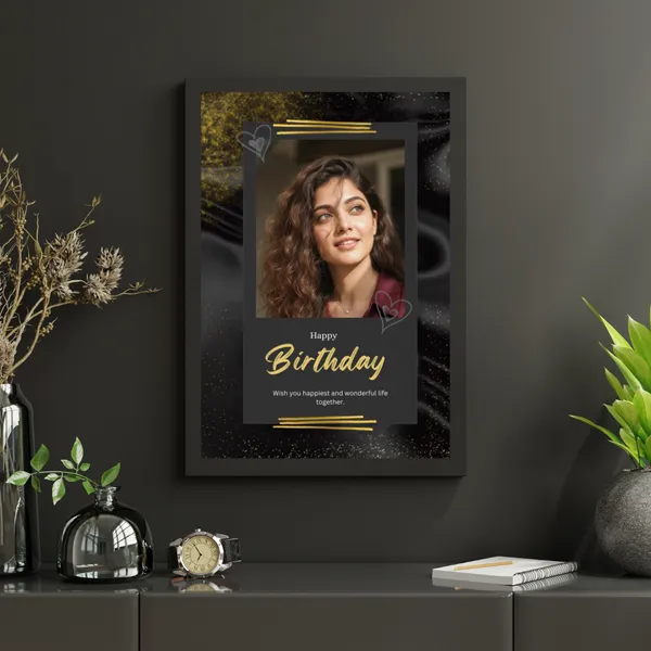 Personalized_Happy_Birthday_Photo_Frame_with_Golden_Border