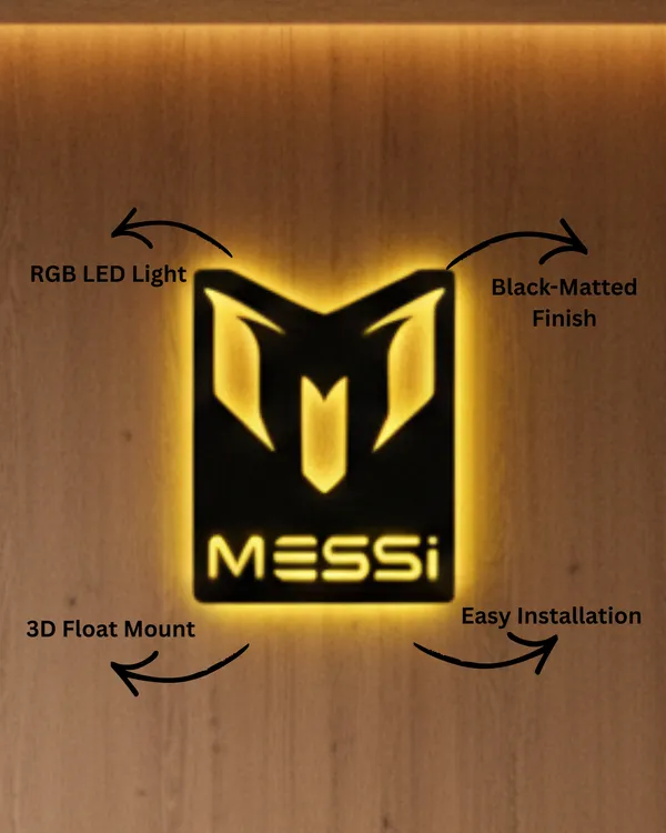Messi_LED_Wall_Decor_Logo