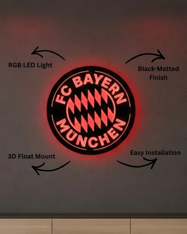 Fc_Bayern_LED_Wall_Decor_Logo