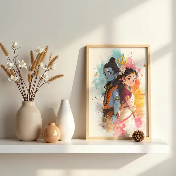 Mahadev_Parvati_2_Wooden_Frame