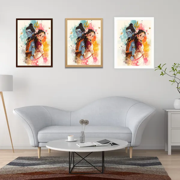 Mahadev_Parvati_2_Wooden_Frame