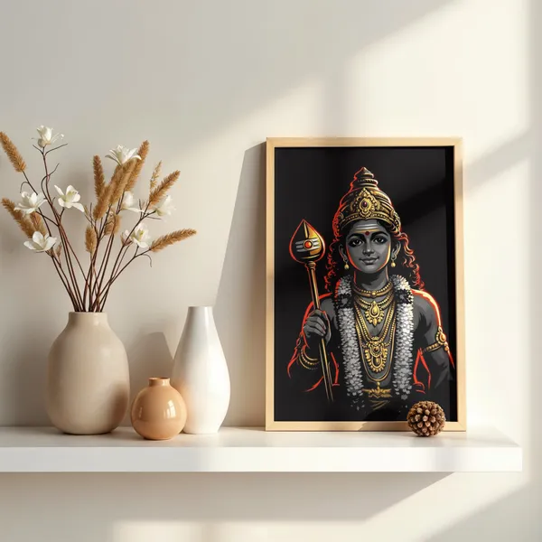 Lord_Murugan_Wooden_Frame