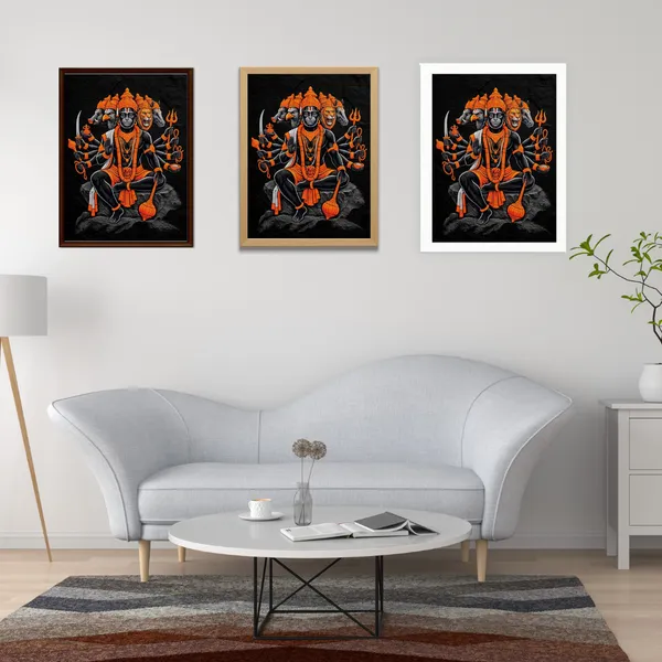 Hanuman_Ji_Panchmukhi_Wooden_Frame