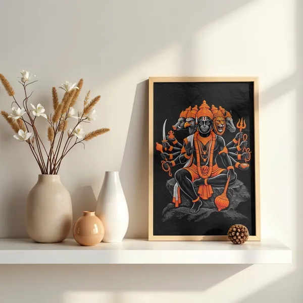 Hanuman_Ji_Panchmukhi_Wooden_Frame