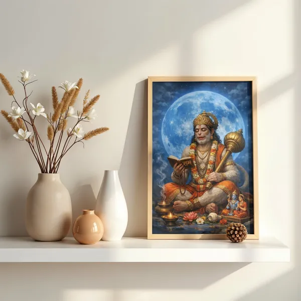 Hanuman_Ji_Moon_Wooden_Frame